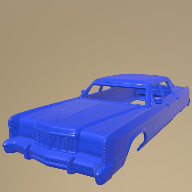 Lincoln Continental sedan 1974 PRINTABLE CAR BODY