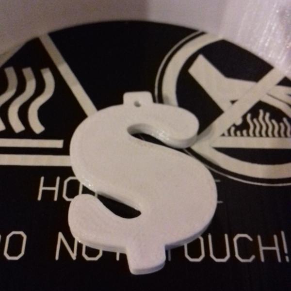 Cash Dollar Silhouette Key Chain