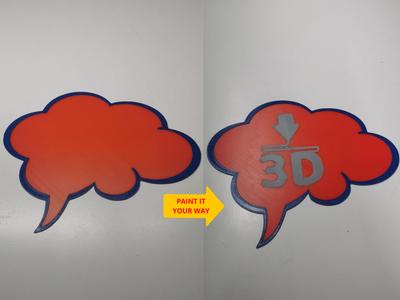 Comic Speech Bubble - Paint Your Own Text/Image