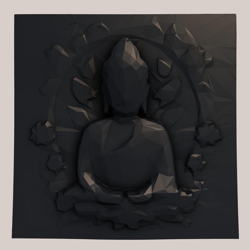 Buddha low poly no.3