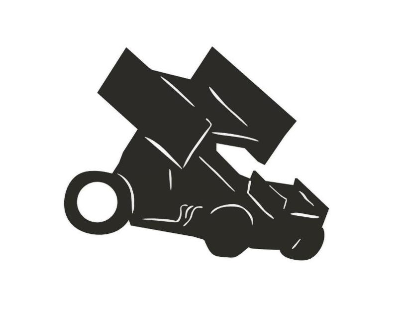 Sprint Car Silhouette Key Chain