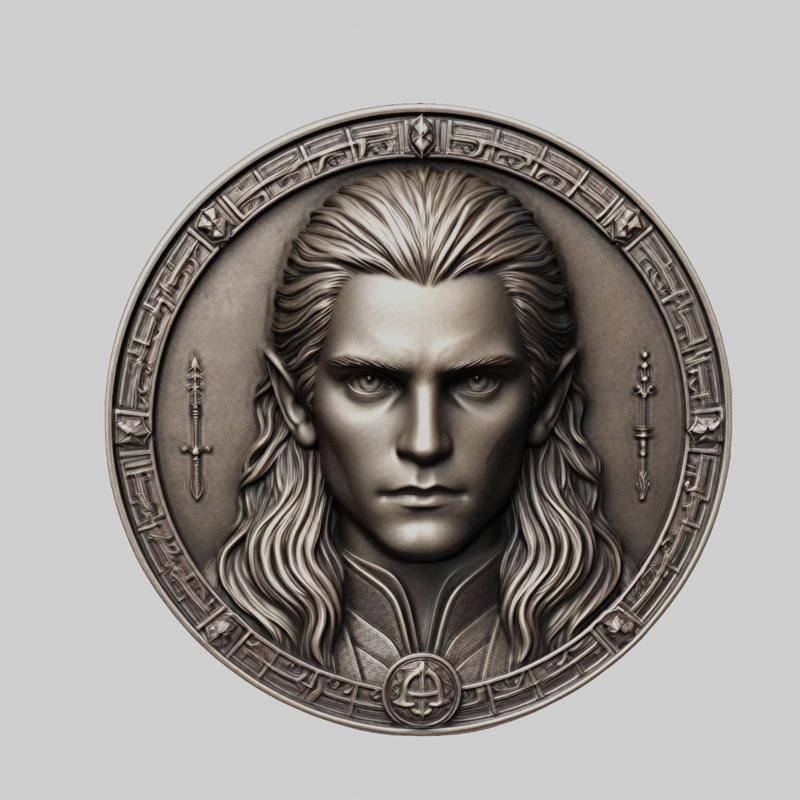 Legolas Lord of Rings Medallion for CNC Router Laser & 3D Printer