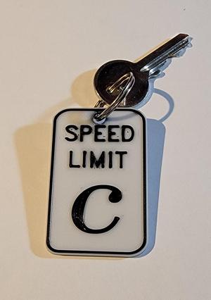 Speed Limit c - Keychain
