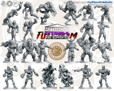 Eternals Team 20 miniatures Fantasy Football 32mm PRE-SUPPORTED
