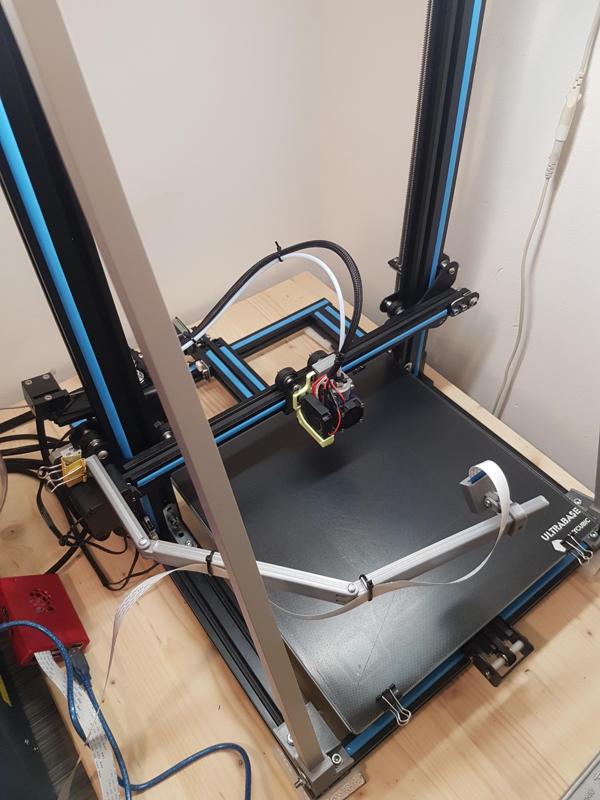 adjustable cr10 cr10s x motor raspberry camera mount (z growing timelapse effect)