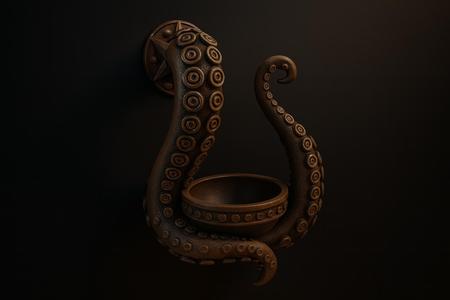 Octopus Tentacle Wall Mount Bowl | Nautical Kraken Decor | Unique 3D Printed