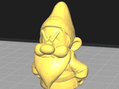 Grumpy (from Snow White's Seven Dwarfs) shaped pendant