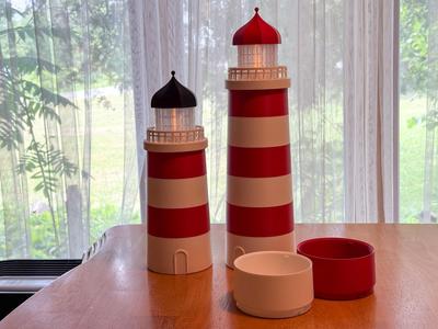 Lighthouse night light with storage