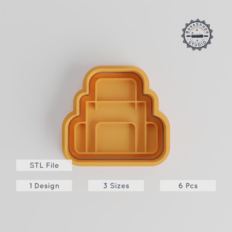 Baby Bag Shape Cutter & Stamp Set, Perfect for Cookies & Fondant, 6-Piece Bundle, Sizes S/M/L PRODUCT_3577