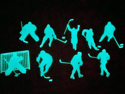 Hockey silhouette players wall art