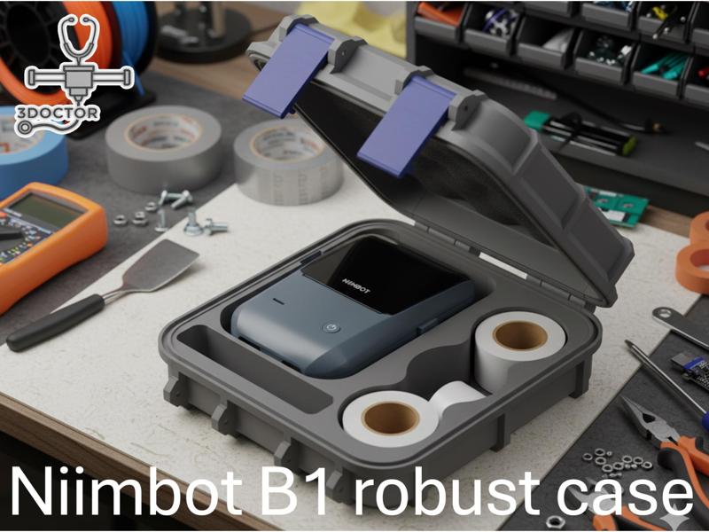 Niimbot B1 robust case (with sticker rolls space)