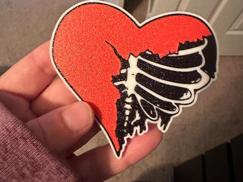 Love Bone Torn Heart Magnet