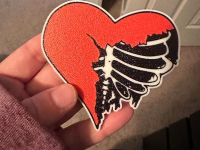 Love Bone Torn Heart Magnet