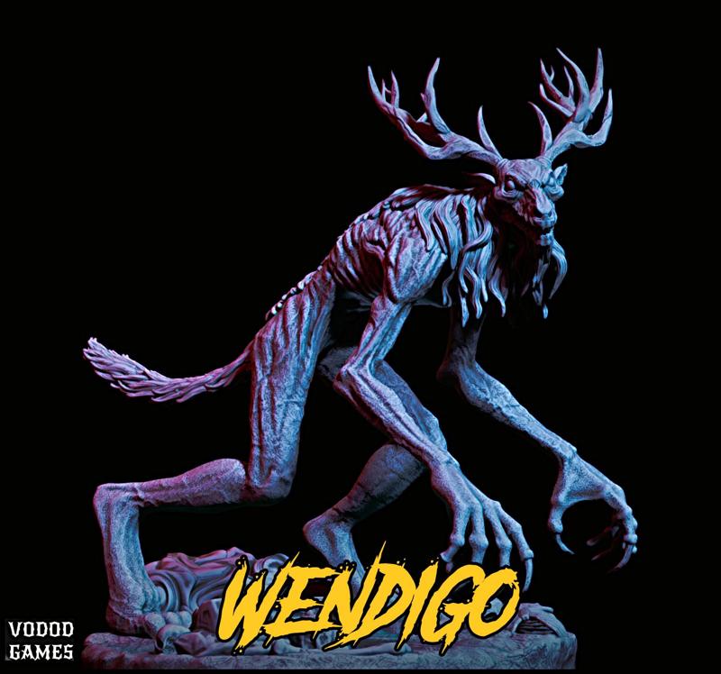 Wendigo 3D printable diorama | deer creature | jouten | ritual jungle god |jungle deer devil god