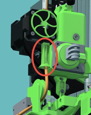 Conical type filament quick pass for Lerdge iX