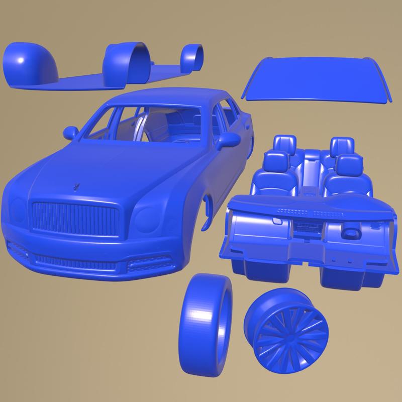 Bentley Mulsanne EWB 2017 PRINTABLE CAR IN SEPARATE PARTS