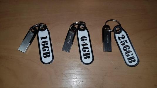 USB Stick Keychain Label