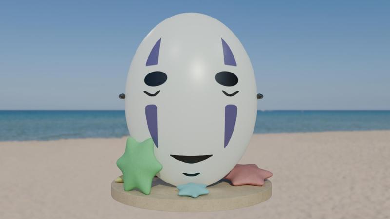 Soot Sprite No Face 3D Ghibli Fan Art