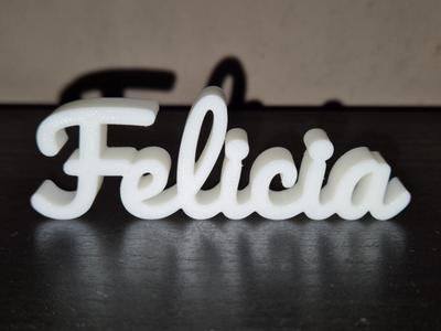 Felicia Name Sign Display Decor