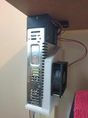 PSU Holder with fan for Prusa MK3 Ikea Lack Enclosure