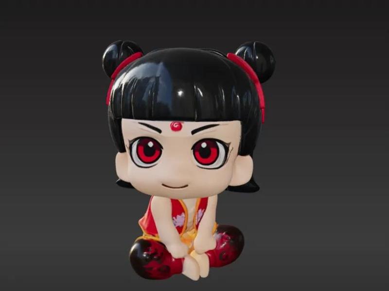 Q version Nezha, the mischievous boy, innocent and playful version, the magic pearl