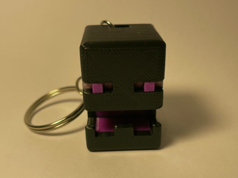 Minecraft Angry Enderman Keychain