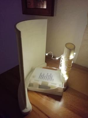 Lithophane-Ständer mit Batteriefach / Lithophane-Stand with Batterieslot - für 180mm querliegendes Bild (Landscape) in 4:3 