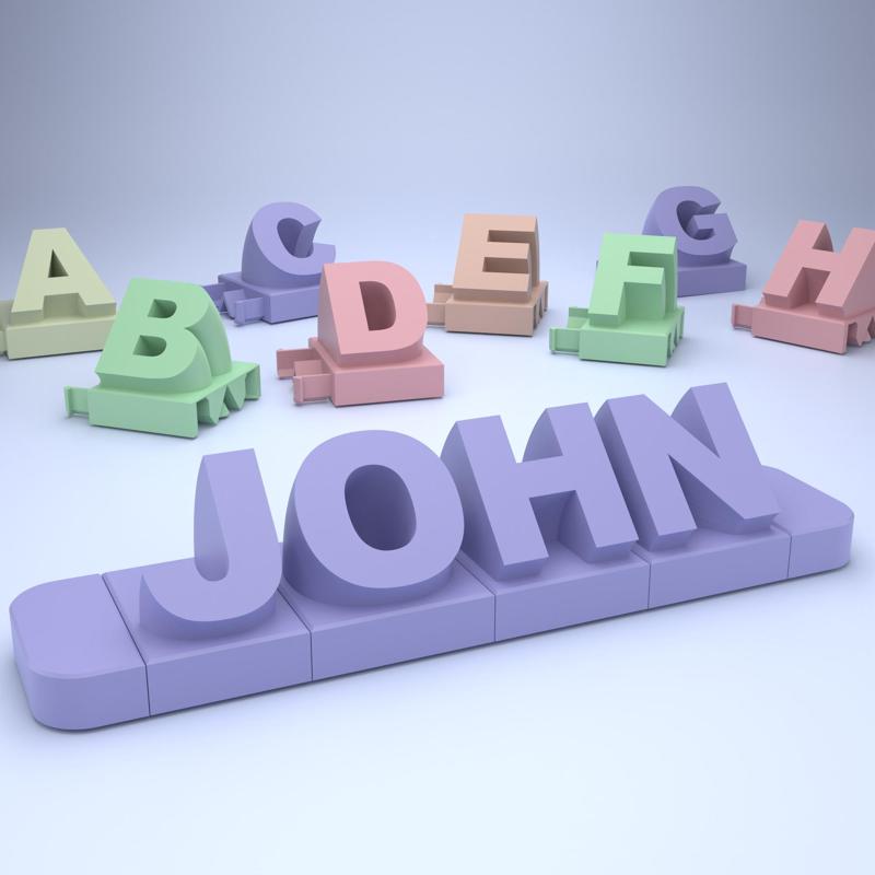 3D Name from letters - Standard font