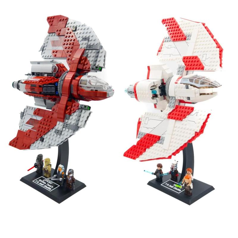 Display Stand for LEGO Star Wars 75362 Ahsoka Tano's T-6 Jedi Shuttle / 7931 T-6 Jedi Shuttle