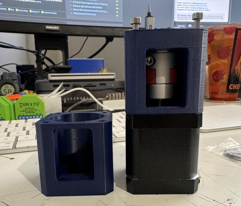 Nema 17 Stepper Motor Mount with integrated Axial Thrust Bearing for CNC Machines