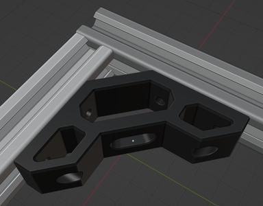 Open VSlot 2020 Corner Bracket - Two sizes