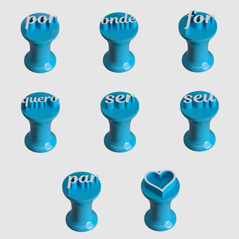 Stamps for brigadeiros and sweets - Valentine's Day