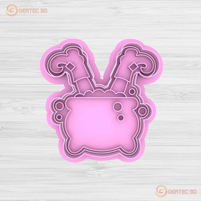 HALLOWEEN WITCHES BOILER Cutter + Stamp / Cookie Cutter