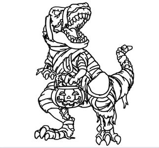 t rex zombies halloween