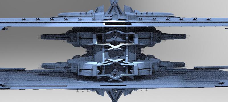 cyberpunk AsianTower Castle ruin 2