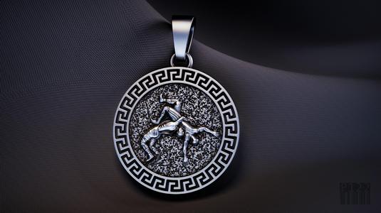 Wrestling Pendant 3D Model