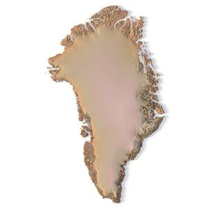 Greenland Topographic Map – 3D Model for 3D Printing & CNC Carving