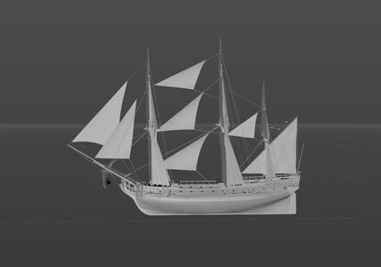 [Naval Action] Renommee sailboat digital model