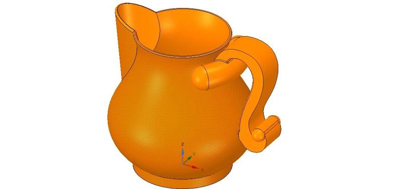 cup jug vessel vpot17 for 3d-print or cnc