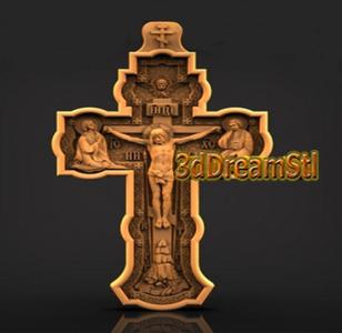 Orthodox cross STL model, CNC router engraver, artcam, aspire, cnc files, wood, art, wall decor, CNC
