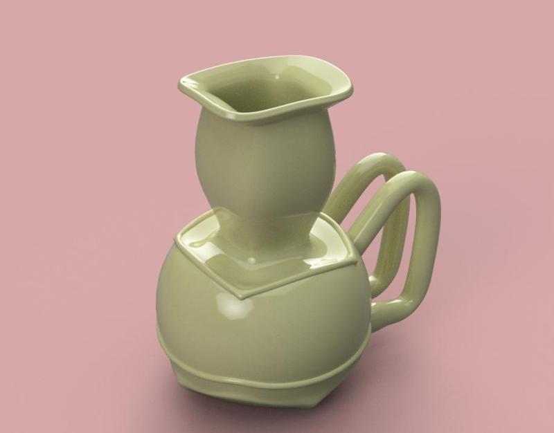 East style vase cup vessel holder v310 for 3d-print or cnc