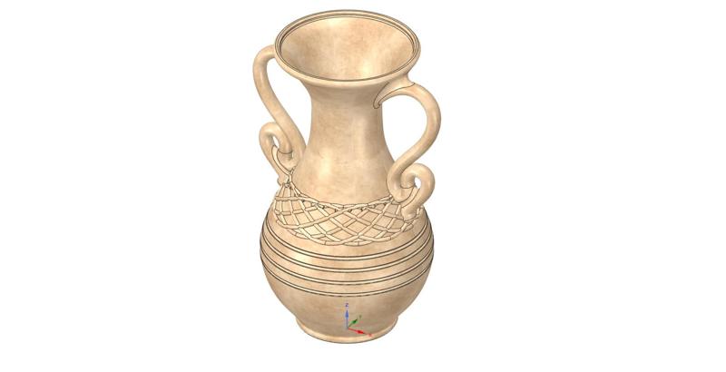 pot vase cup vessel vp401 for 3d-print or cnc