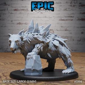 Magical Frost Bear / Arctic Wild Animal / Snow Creature / Ice Monster / White Sea Beast / Winter Polar Encounter