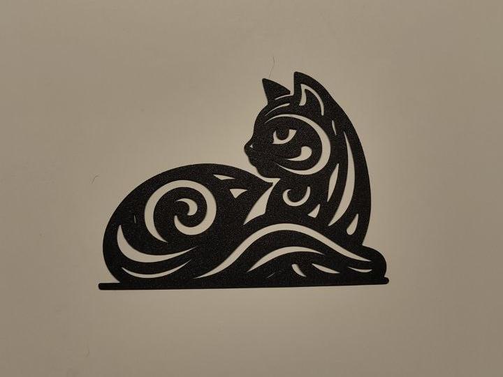 tribal cat silhouette wall art