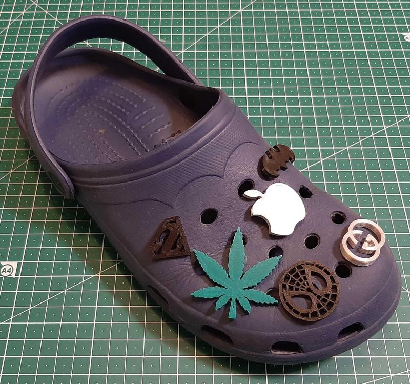 Crocs logos and symbols, jibbitz, charms, pins