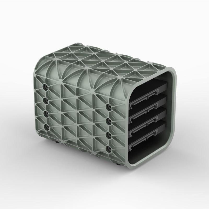 Aero Space Hard Drive Enclosure - SSD - 4 Drive - Lightweight