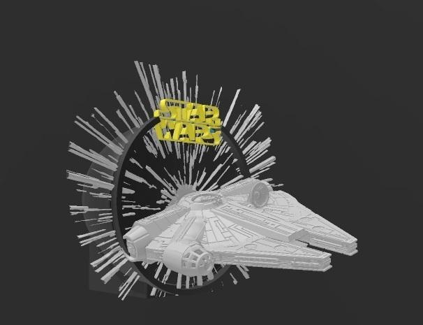 Suporte Alexa Echo Pop Falcon Millennium Star Wars Hyperdrive