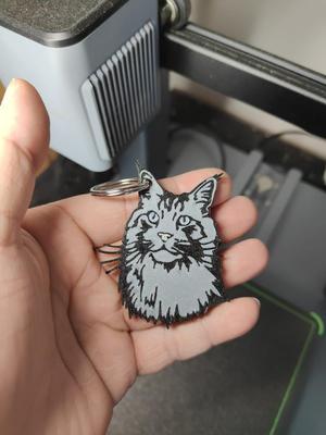 Maine Coon cat Keychain