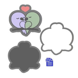 3pc Lovebirds Bath Bomb Mold