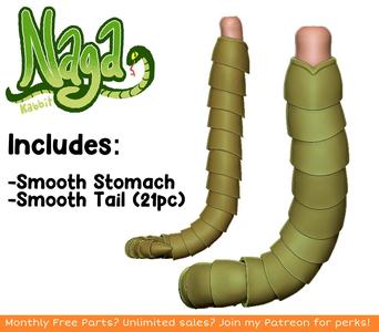 [KABBIT ADDON] Smooth Naga Tail + Tummy for Kabbit - For FDM and SLA Printing